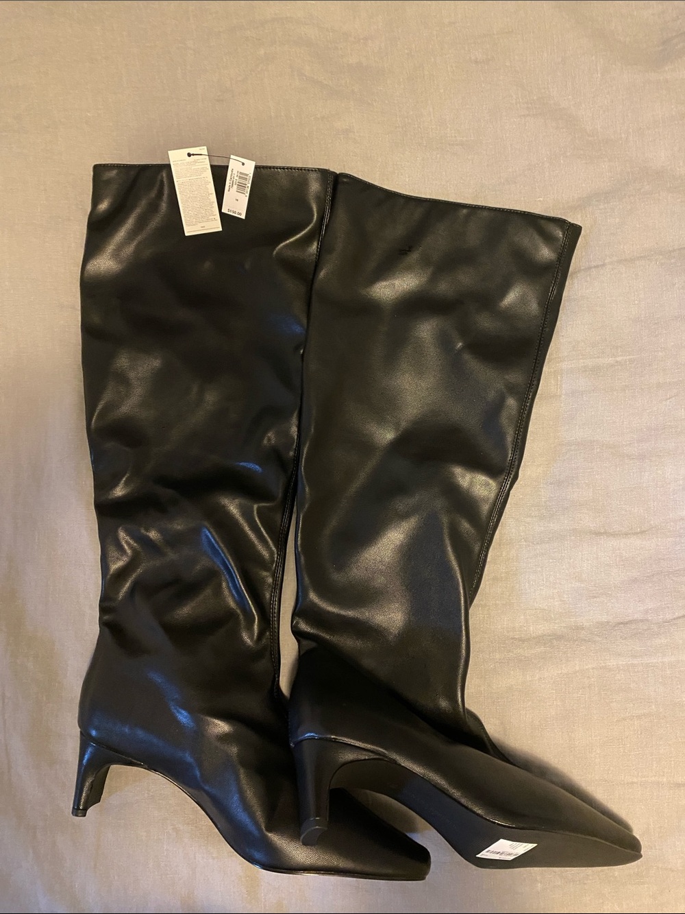 Banana Republic Factory Black Knee-High Heeled Boots